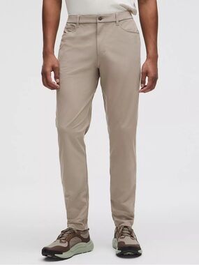 LULULEMON Men’s ABC Slim-Fit 5 Pocket Pant 30L Warpstreme in Warm Ash Grey